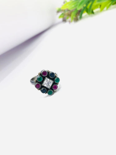 925 Multi Stone Silver Ring